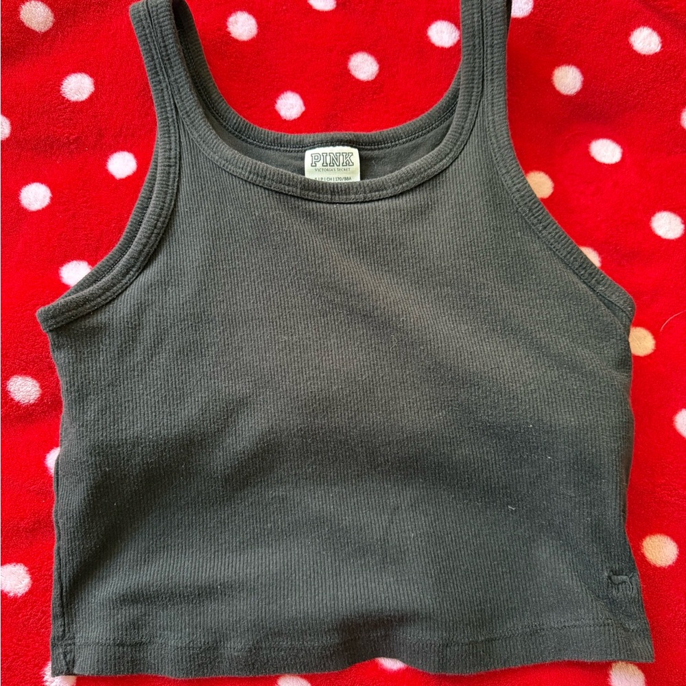 Pink Ribbed Tank Top
